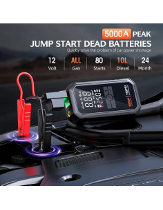 Arrancador de Batería Portátil Heuuv H8 5500A con Compresor 150PSI 2