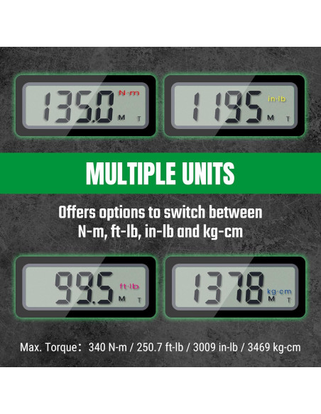 Llave de Torque Digital SK 1/2" 17-340 N-m Pantalla LED