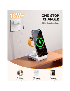 Estación de Carga Inalámbrica 3-en-1 JOYROOM JR-W15 15W 2