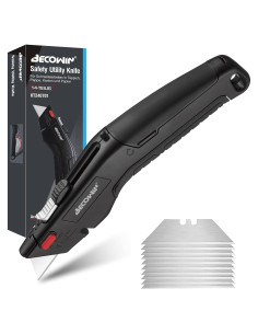 Cuchillo Utilitario Becowin Retráctil 16.99cm Metal 10 Cuchillas