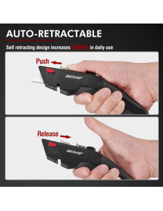 Cuchillo Utilitario Becowin Retráctil 16.99cm Metal 10 Cuchillas 2