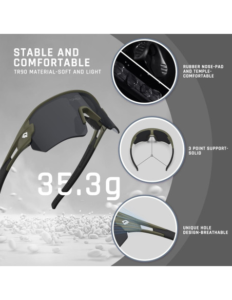 Gafas de sol deportivas Z87 UV protección alta definición