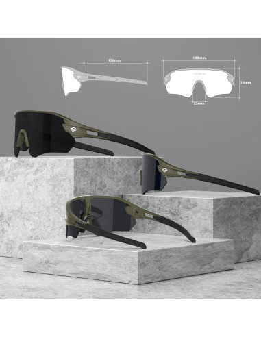 Gafas de sol deportivas Z87 UV protección alta definición