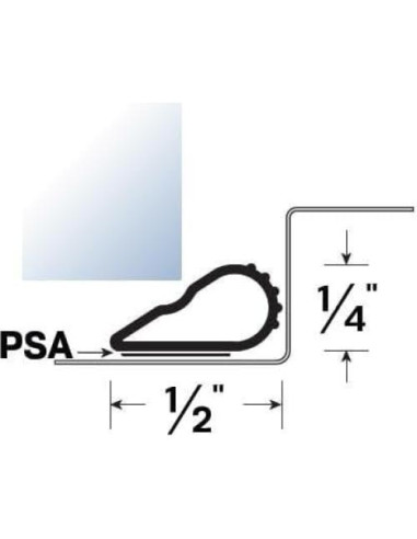 Sello de puerta aislante Trademark 6.1m silicona 1.27cm blanco