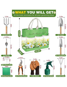 Juego de Herramientas de Jardín OUREST 22 Piezas Ergonómico 2