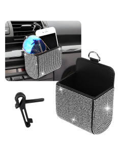 Organizador de Almacenamiento para Ventilación de Auto Hbxdeco Blanco