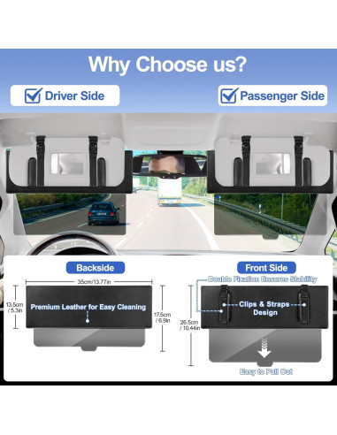 Extensor de Visera Solar ZONGALL GEAT011A Negro Ajustable