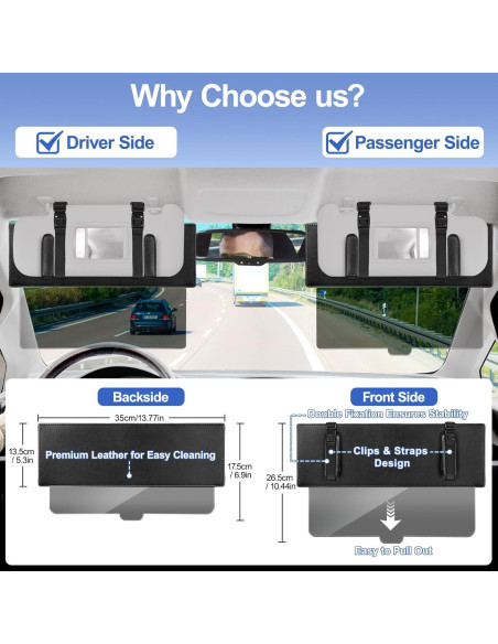 Extensor de Visera Solar ZONGALL GEAT011A Negro Ajustable