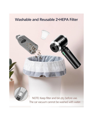 Aspiradora de Mano Inalámbrica GODROT 18000PA 4 en 1