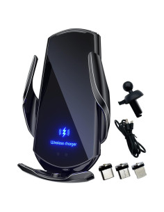 Cargador Inalámbrico 15W LFNOWN Soporte Auto-Cierre Negro