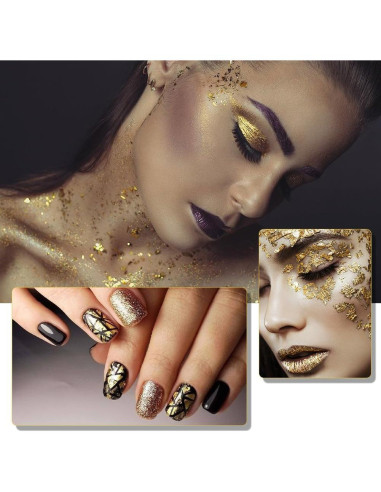 Hojas de Oro Lwuey 24K para Manualidades y Decoración 100 Pzas