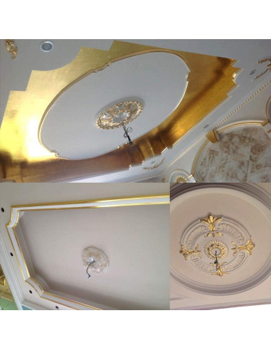 Hojas de Oro Lwuey 24K para Manualidades y Decoración 100 Pzas