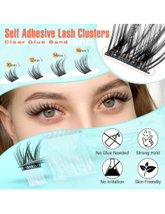 Grupos de Pestañas Autoadhesivas Zegaine 10-16mm Naturales 2