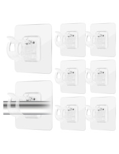 Soportes de Barra de Cortina Autoadhesivos TRUSBEE 8PCS
