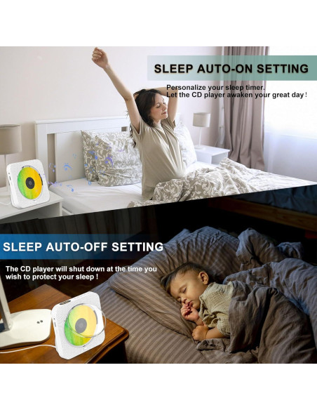 Reproductor de CD Bluetooth Howduoyu con control remoto y HiFi