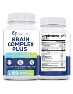 Suplemento Nootrópico Migcopat 120 Cápsulas - Memoria y Enfoque