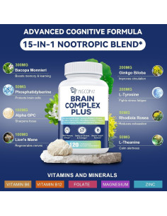 Suplemento Nootrópico Migcopat 120 Cápsulas - Memoria y Enfoque 2