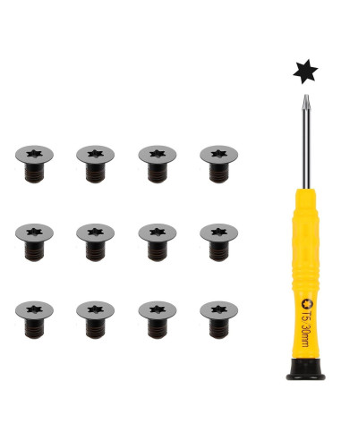 12 Tornillos M2x3mm Torx T5 + Destornillador para Dell XPS