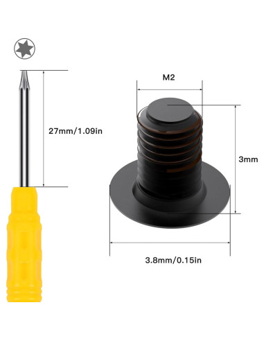 12 Tornillos M2x3mm Torx T5 + Destornillador para Dell XPS