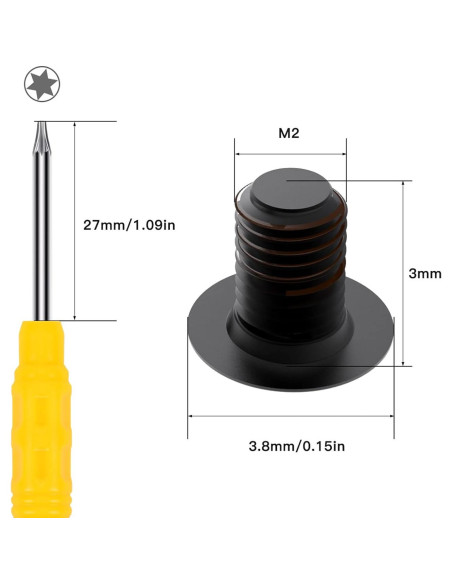12 Tornillos M2x3mm Torx T5 + Destornillador para Dell XPS