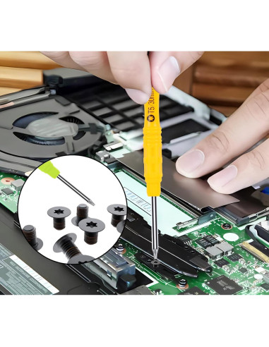 12 Tornillos M2x3mm Torx T5 + Destornillador para Dell XPS
