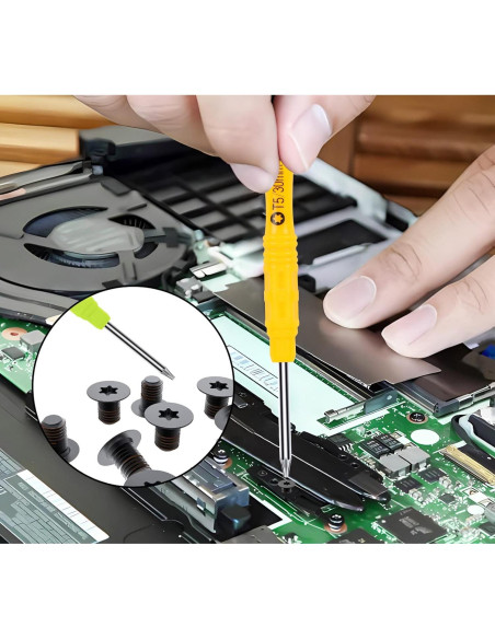 12 Tornillos M2x3mm Torx T5 + Destornillador para Dell XPS