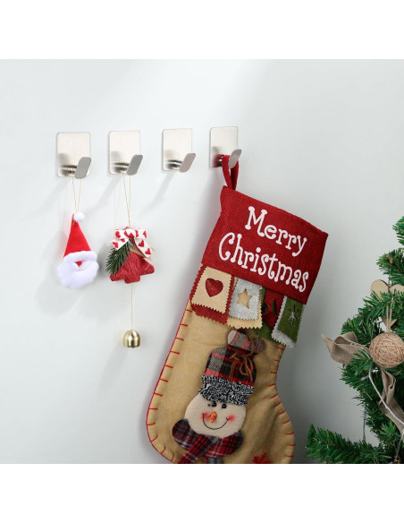 Ganchos de Pared Autoadhesivos YIGII Plateados - Paquete de 4