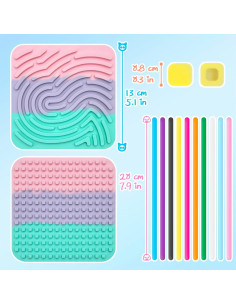 Tablero de Actividad Sensorial ZSFLZS - Juguete Antiestrés Colorido 2