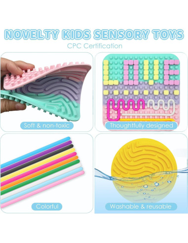 Tablero de Actividad Sensorial ZSFLZS - Juguete Antiestrés Colorido