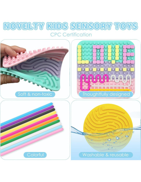 Tablero de Actividad Sensorial ZSFLZS - Juguete Antiestrés Colorido