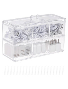 Juego de 2 Cajas Organizadoras de Cables Yesesion 23.3x9.4x8.8cm