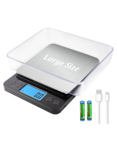 Escala Digital de Cocina MEIYA 5kg 0.1g Pantalla LCD Acero Inoxidable