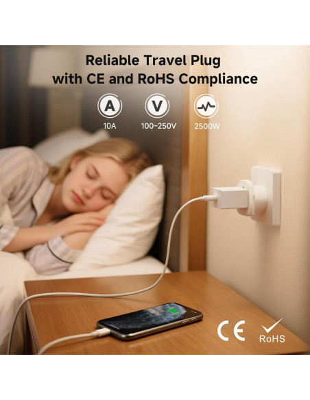 Adaptador de Viaje Universal Cable Matters Tipo B 2500W