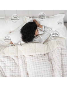 Manta con peso Cottonblue 6.8kg Burbuja Sherpa 152x203cm 2