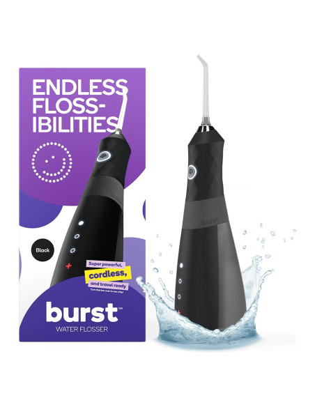 Hilo Dental Eléctrico Burst WaterFlosser Negro Inalámbrico