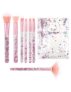 Juego de 7 Brochas de Maquillaje MOZEAT LENS Rosa