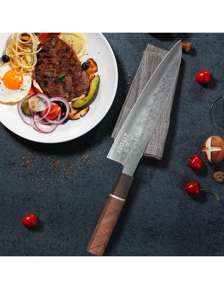 Cuchillo de Chef Kitory 20.32 cm Acero Inoxidable 9CR18MOV
