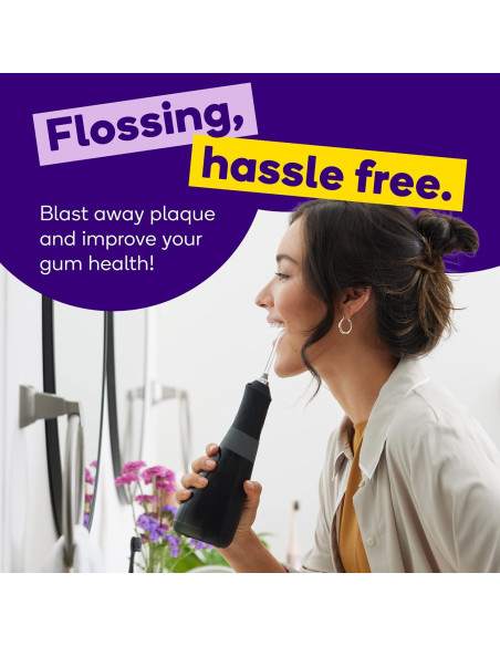 Hilo Dental Eléctrico Burst WaterFlosser Negro Inalámbrico