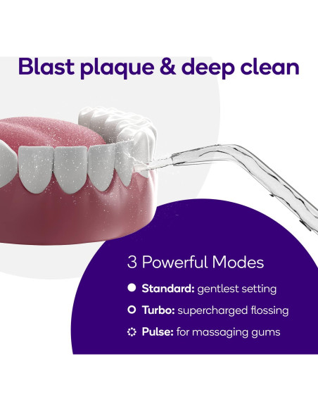 Hilo Dental Eléctrico Burst WaterFlosser Negro Inalámbrico