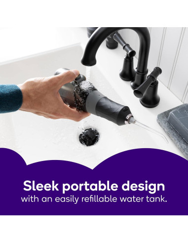 Hilo Dental Eléctrico Burst WaterFlosser Negro Inalámbrico