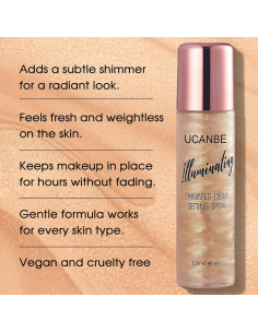 Spray Fijador Brillante UCANBE 118 ml - Acabado Radiante 2