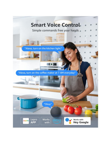Enchufe Inteligente Lepro P1 15A Wi-Fi Control por APP