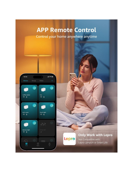 Enchufe Inteligente Lepro P1 15A Wi-Fi Control por APP