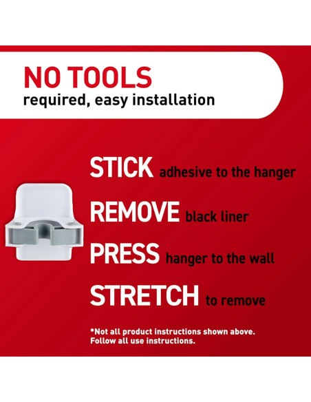 Soporte para Escobas Command Blanco - 2 Ganchos, 4 Tiras Adhesivas
