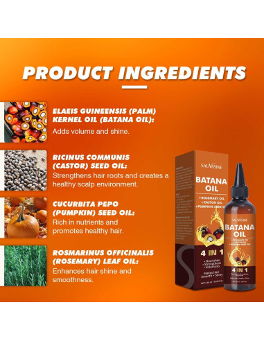 Aceite de Batana Orgánico 4 en 1 120mL - Nutrición y Reparación