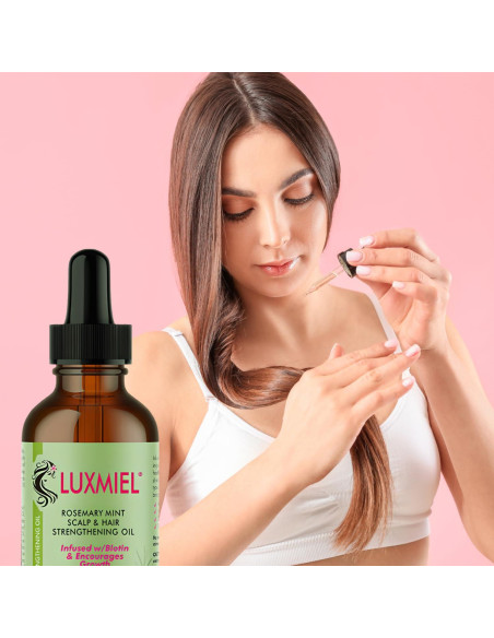 Aceite de Romero Orgánico LUXMIEL 60ml - Crecimiento Cabello y Cejas