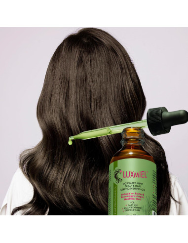 Aceite de Romero Orgánico LUXMIEL 60ml - Crecimiento Cabello y Cejas