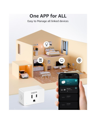Enchufe Inteligente Lepro P1 15A Wi-Fi Control por APP
