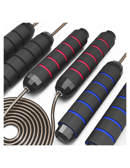 Pack de 3 Cuerdas para Saltar Homtalker Ajustables 2.70m Pack de 3 Cuerdas para Saltar Homtalker Ajustables 2.70m