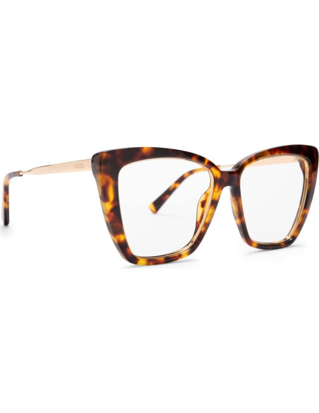 Gafas de Sol DIFF Becky IV Tortuga Ámbar con Bloqueo Luz Azul